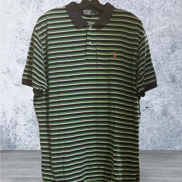 Polo Ralph Lauren Other - Vintage Polo Ralph Lauren Polo Shirt Mens Size XL Green Striped 90’s Y2K Pony